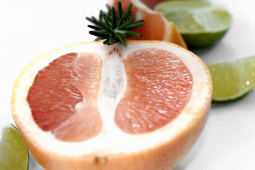 grapefruit grapefruit carbohydrate antioxidant delicious fresh twig slices lemon mint