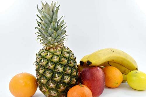 banana-dish-fruit pineapple orange yellow oranges citrus banana produce tropical healthy