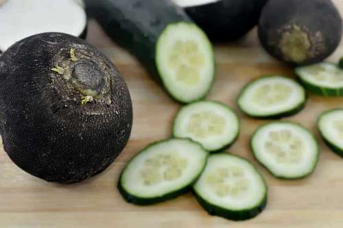 cucumber radish cucumber produce salad vegetable diet half healthy