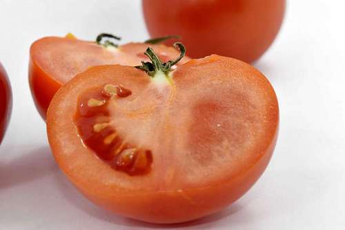 tissue tomato slices half tissue seed vitamin farming ingredients delicious tomat irisan setengah hidangan putih bawang sayuran  bahan pembuka nafsu