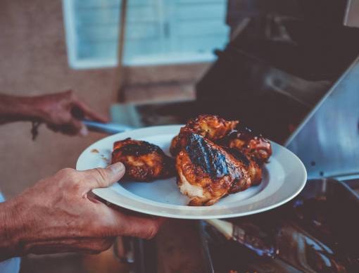 pollo pollo a la parrilla cocinar comida carne plato plato