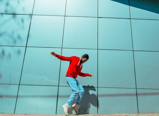 baile hombre, casual, baile, pose, retrato, persona, edificio