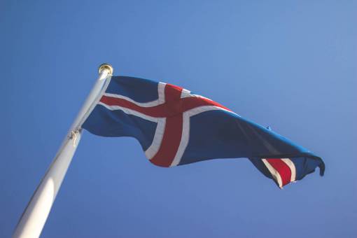 islandia Islandia bandera cielo azul