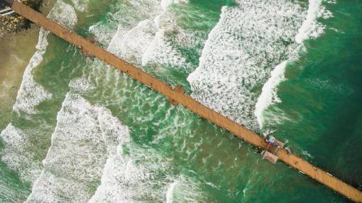antena mar océano agua olas naturaleza muelle puente
