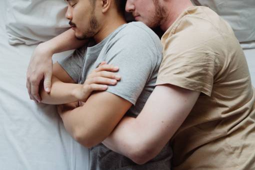 love Couple sleeping embraced