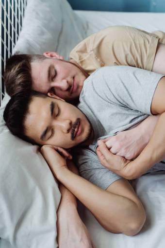 love Couple sleeping embraced