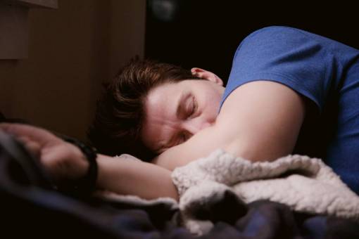 serene-people Man sleeping in his bed