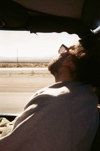 serene-people Man sleeping leaning on the window during a road trip