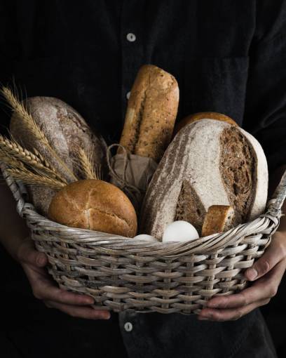 wheat bread food basket freshness wholemeal bread organic loaf of bread