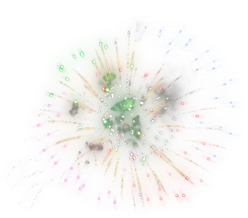 Fuegos artificiales superpuestos png fondos ilustración abstracta multicolor