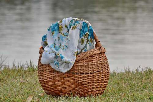 wicker basket water wicker still textile grass handmade brown nature 