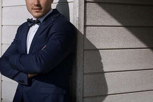 tuxedo suit young bowtie businessman handsome tuxedo posing