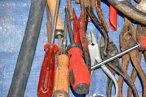 wrench pliers screwdriver hammer steel industry iron tool equipment