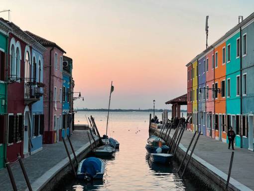 arquitectura Paisaje urbano de Burano, Venecia, Italia