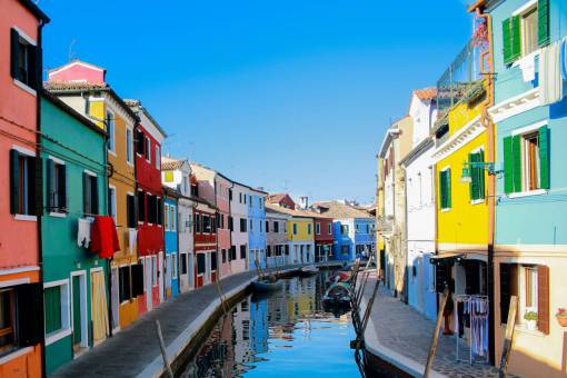 arquitectura Paisaje urbano de Burano, Venecia, Italia