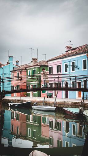 arquitectura Paisaje urbano de Burano, Venecia, Italia
