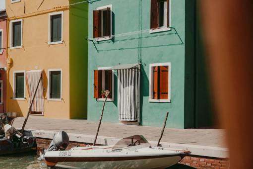 arquitectura Paisaje urbano de Burano, Venecia, Italia