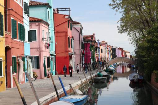 arquitectura Paisaje urbano de Burano, Venecia, Italia