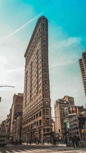 arquitectura Edificio Flatiron en el centro de la ciudad de Nueva York