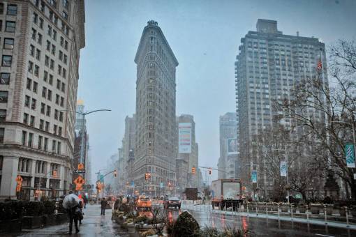 arquitectura Edificio Flatiron en el centro de la ciudad de Nueva York