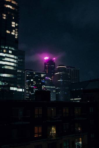 sky Night Cityscape of Minneapolis, United States 