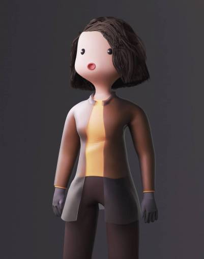 internet Avatar 3d de una mujer