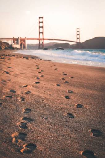 Golden Gate bridge in San Francisco USA at Sunset