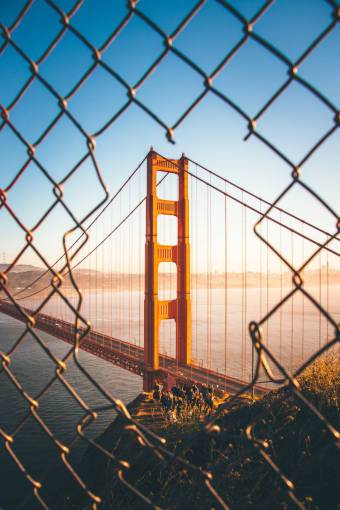 california Puente Golden Gate en San Francisco, Estados Unidos al atardecer