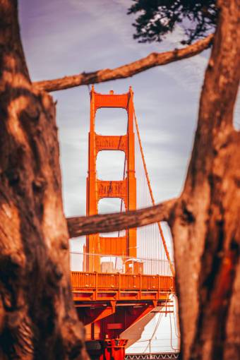 california Puente Golden Gate en San Francisco, Estados Unidos al atardecer