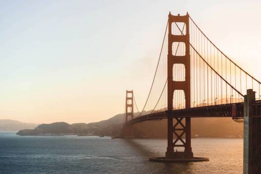 california Puente Golden Gate en San Francisco, Estados Unidos al atardecer