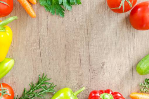 top-view Healthy food copy space background