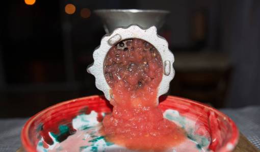 herb Homemade tomato masher