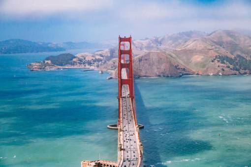 rope Iron structure of Golden Gate Bridge in San Francisco, USA
