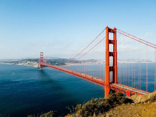 rope Iron structure of Golden Gate Bridge in San Francisco, USA