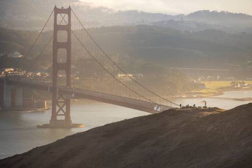 rope Iron structure of Golden Gate Bridge in San Francisco, USA