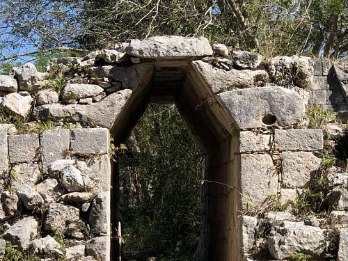 passage ancient stone artifact passage archeology medieval historic ruin architecture