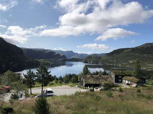 lakeside bungalow lakeside parking cottage lot national park tourist attraction landscape mountain land water