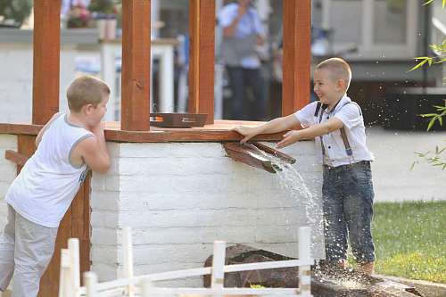 children playful smiling boys friends outdoors child fun 