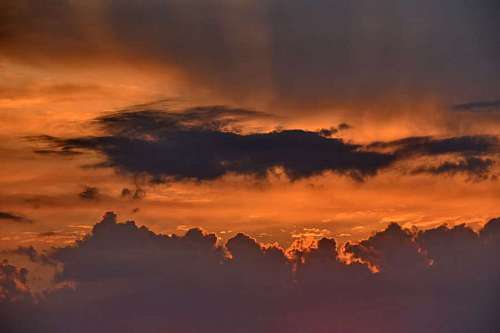 clouds sunset yellow orange dramatic sun landscape evening atmosphere dawn sky cloud landscapes without 