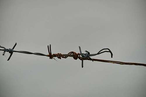 fence wire security barbed rust metal precision transportation outdoors cloud technology