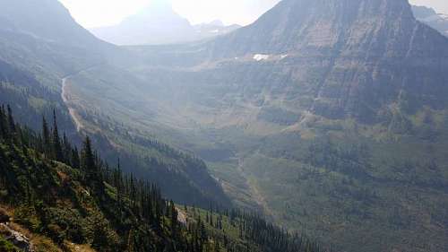 foggy morning valley mountain range wood landscape mountains nature