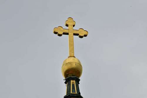 glow golden christianity tower church cross religion architecture building