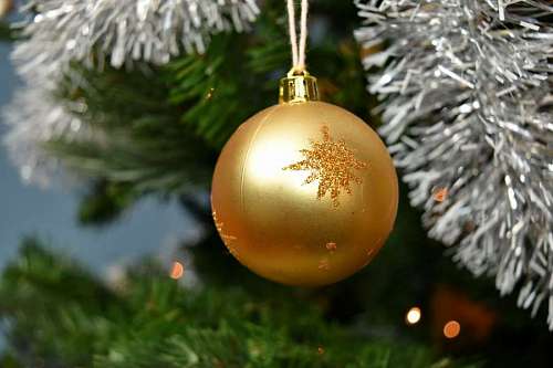 shiny golden glow tree shiner ornament shining celebration hanging