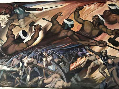 indian independence indian fine declaration war arts battle mural painting kb fight 
