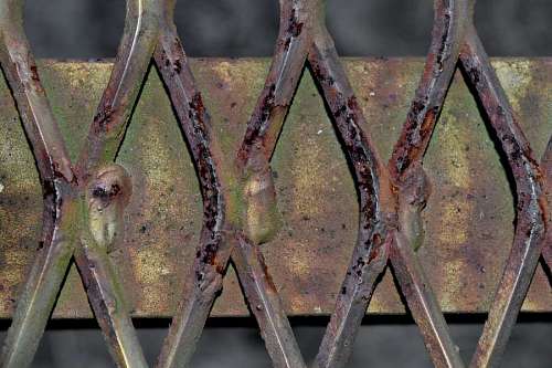 decay iron rust fence cast steel decay heavy industry retro metal texture 