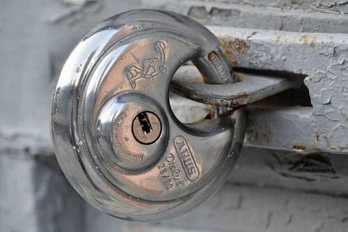 keyhole iron door steel lock device stainless metallic cast metal padlock unlock landscape power
