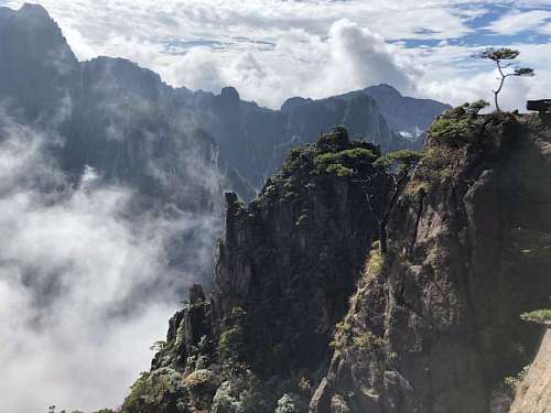 rotation mountain cliff mist wilderness landscape water rock mountains nature range linje  bjerge landskab bjerg