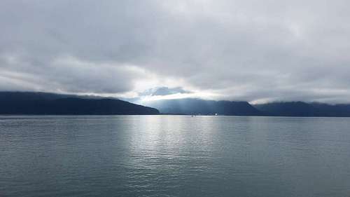 lakeside nature foggy sea ocean horizon water bay lakeside laut shore landscape tepi gambar pemandangan 