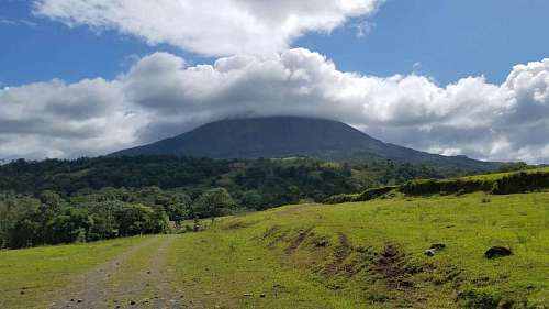 volcano nature landscape hill volcano grass grassland summer mountain land outdoors kb