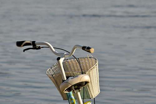nostalgia nostalgia steering sunshine bicycle wheel river wicker fishing basket gear water